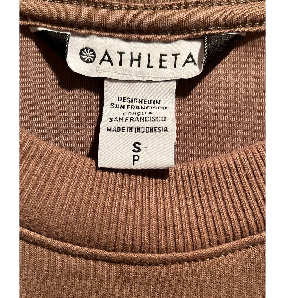 Athleta Retroplush Velvet Crewneck Sweatshirt Size Small - Picture 4 of 8